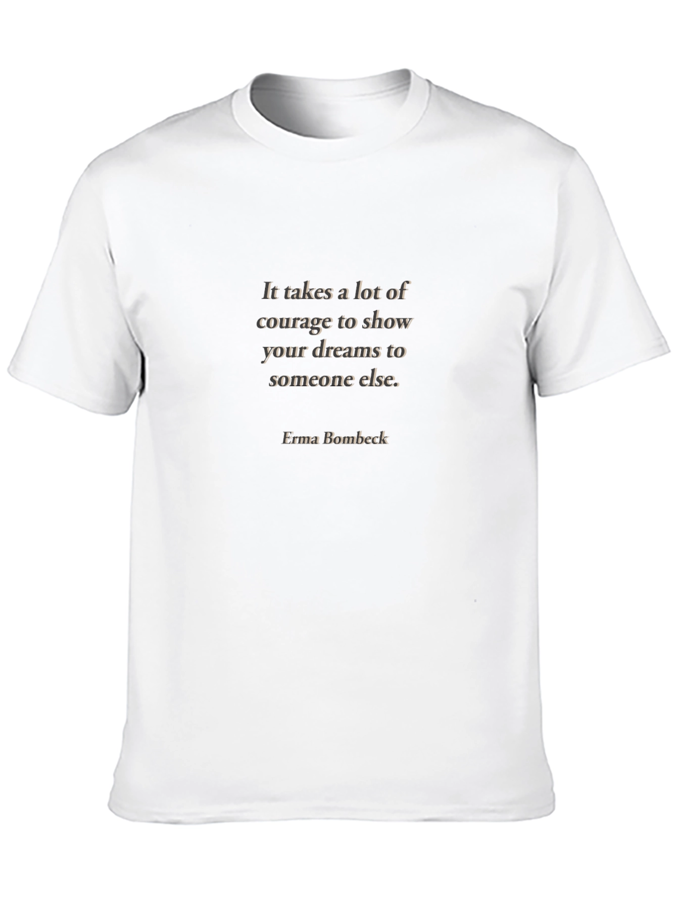 Courage Quote Graphic Tee - Black