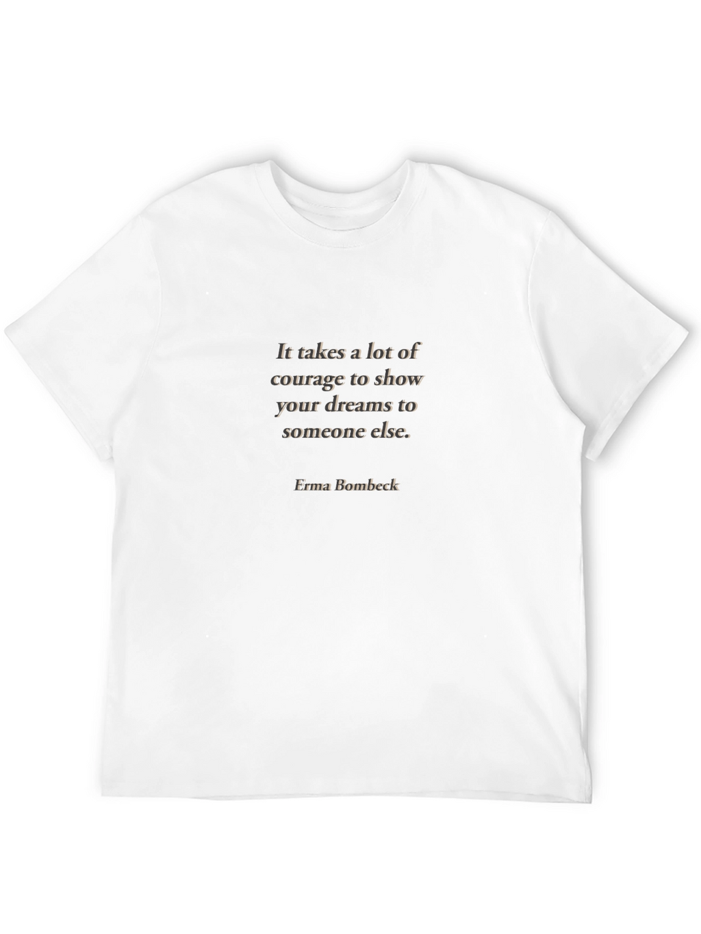 Courage Quote Graphic Tee - Black