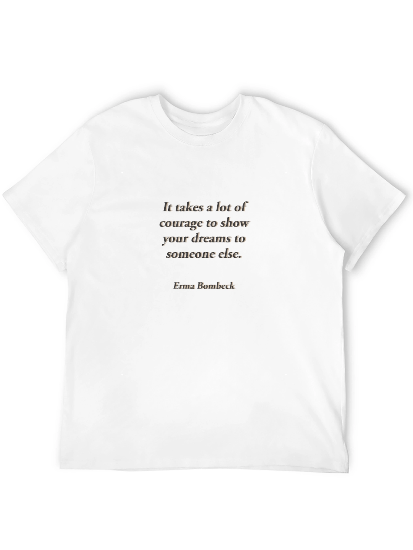 Courage Quote Graphic Tee - Black