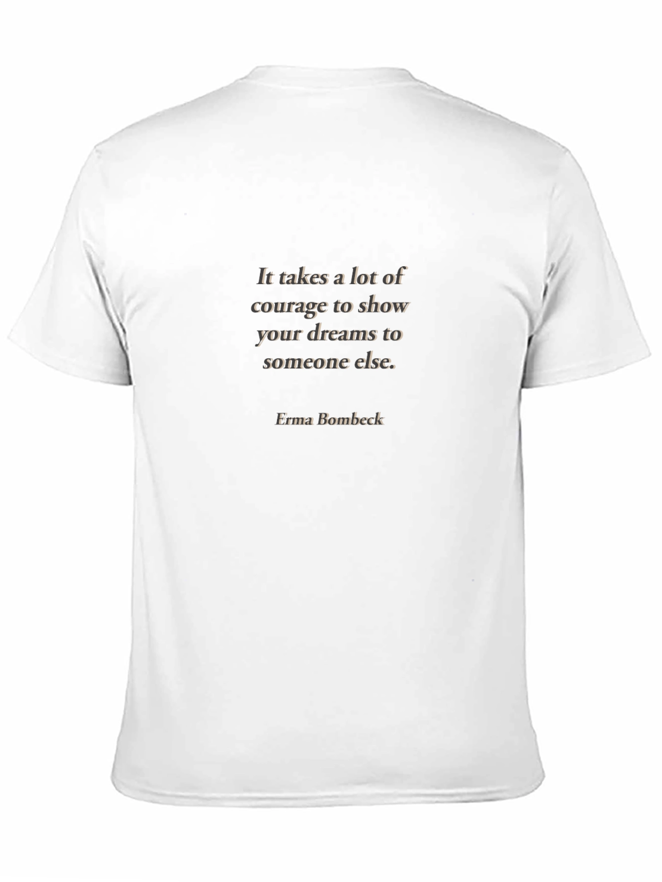 Courage Quote Graphic Tee - Black