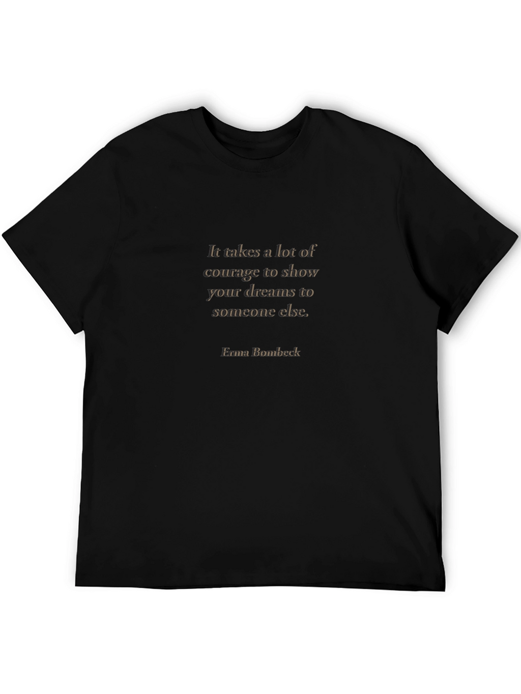 Courage Quote Graphic Tee - Black