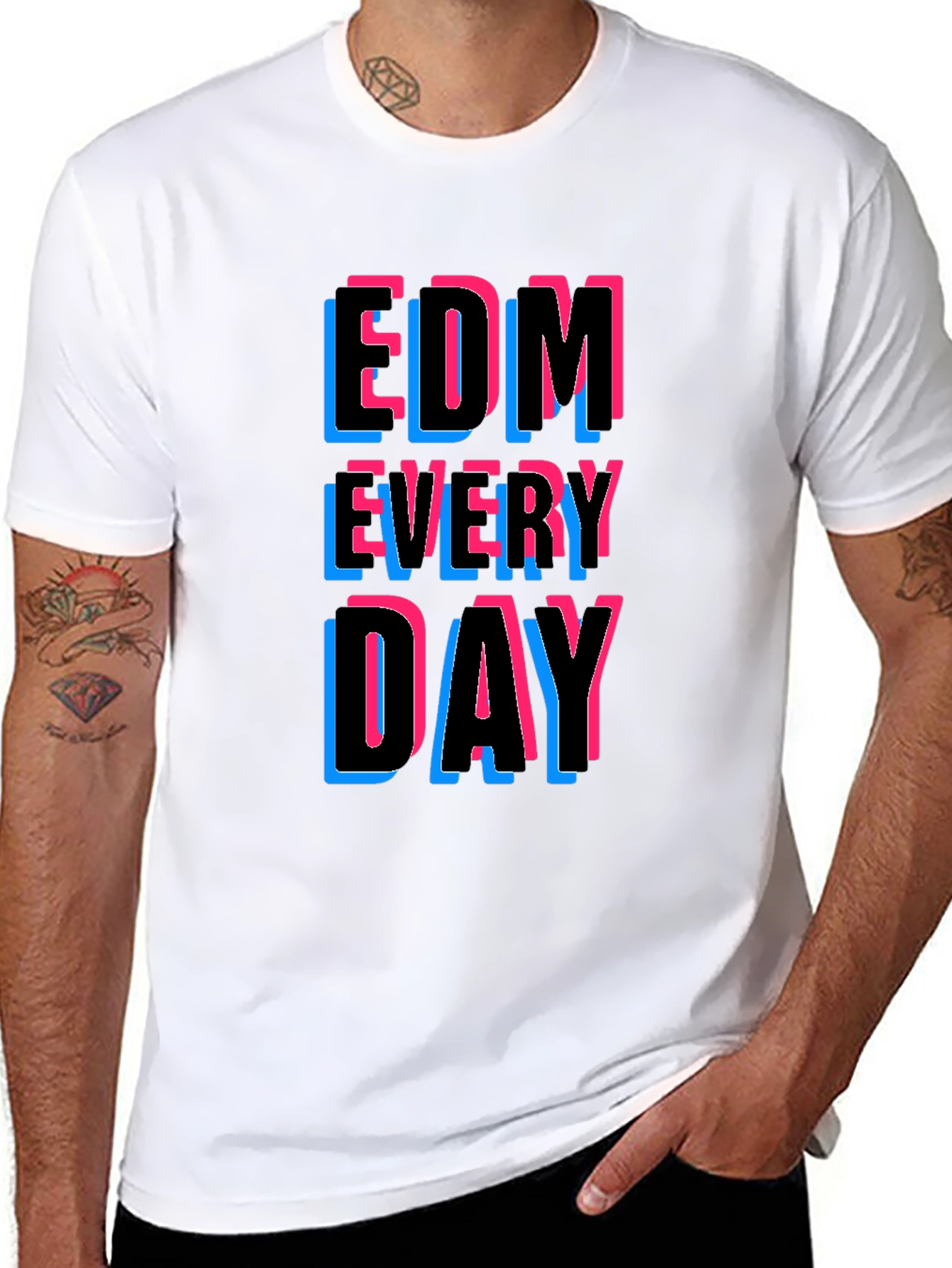 EDM Every Day Graphic Tee - Black