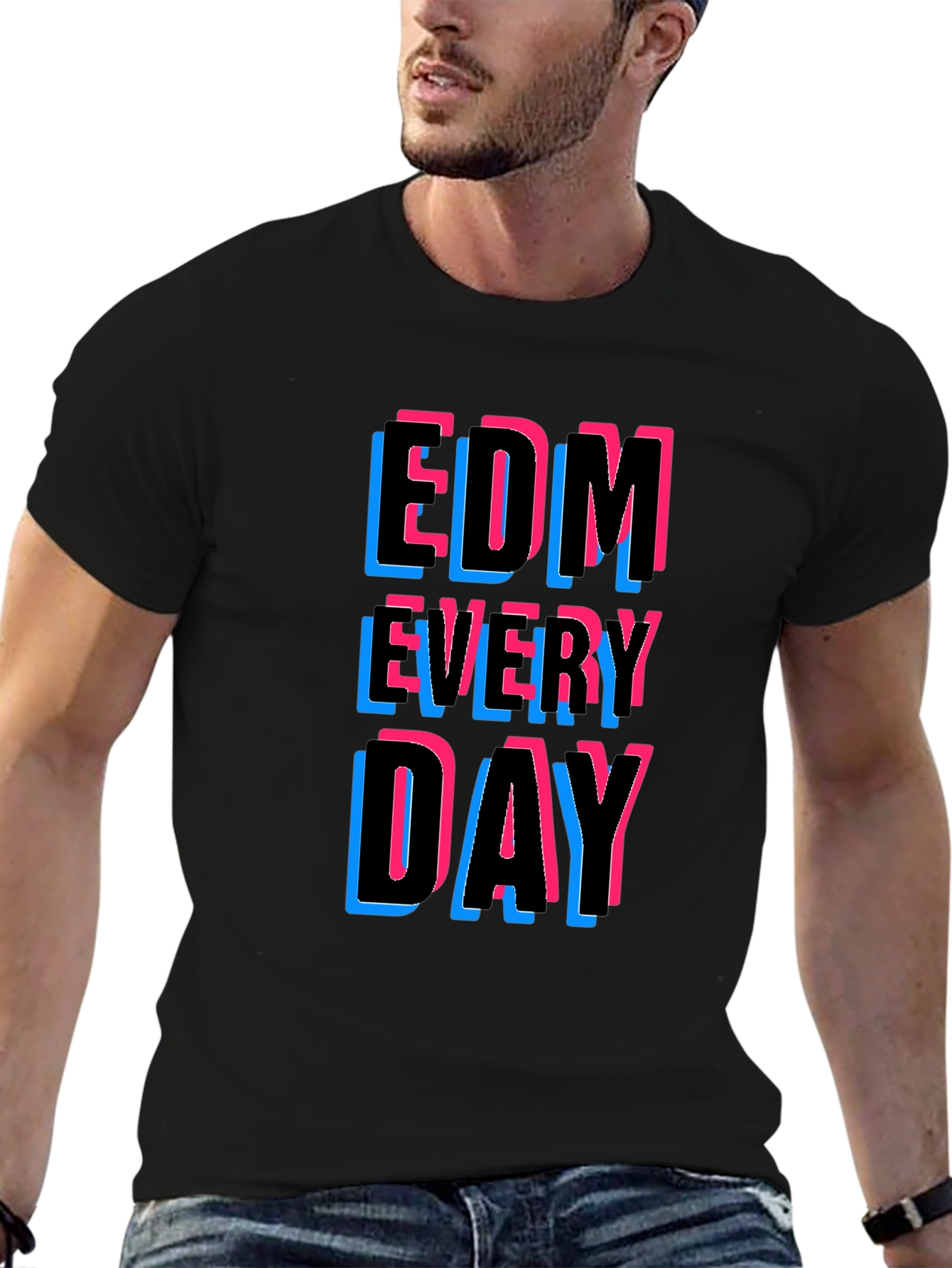 EDM Every Day Graphic Tee - Black