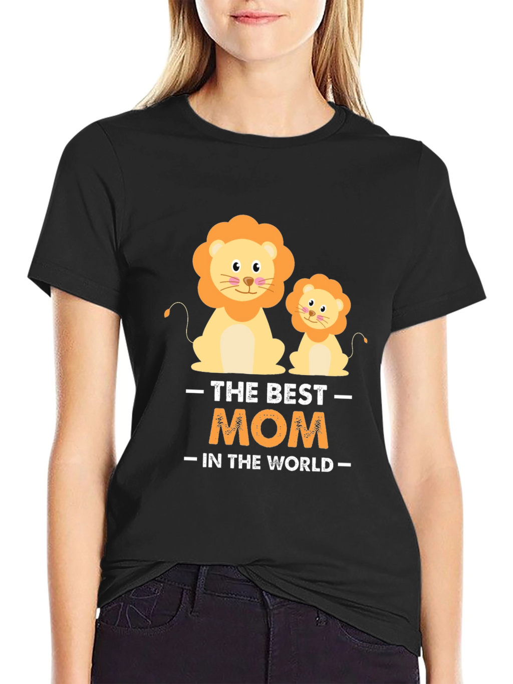 Best Mom in the World Lion Graphic Tee