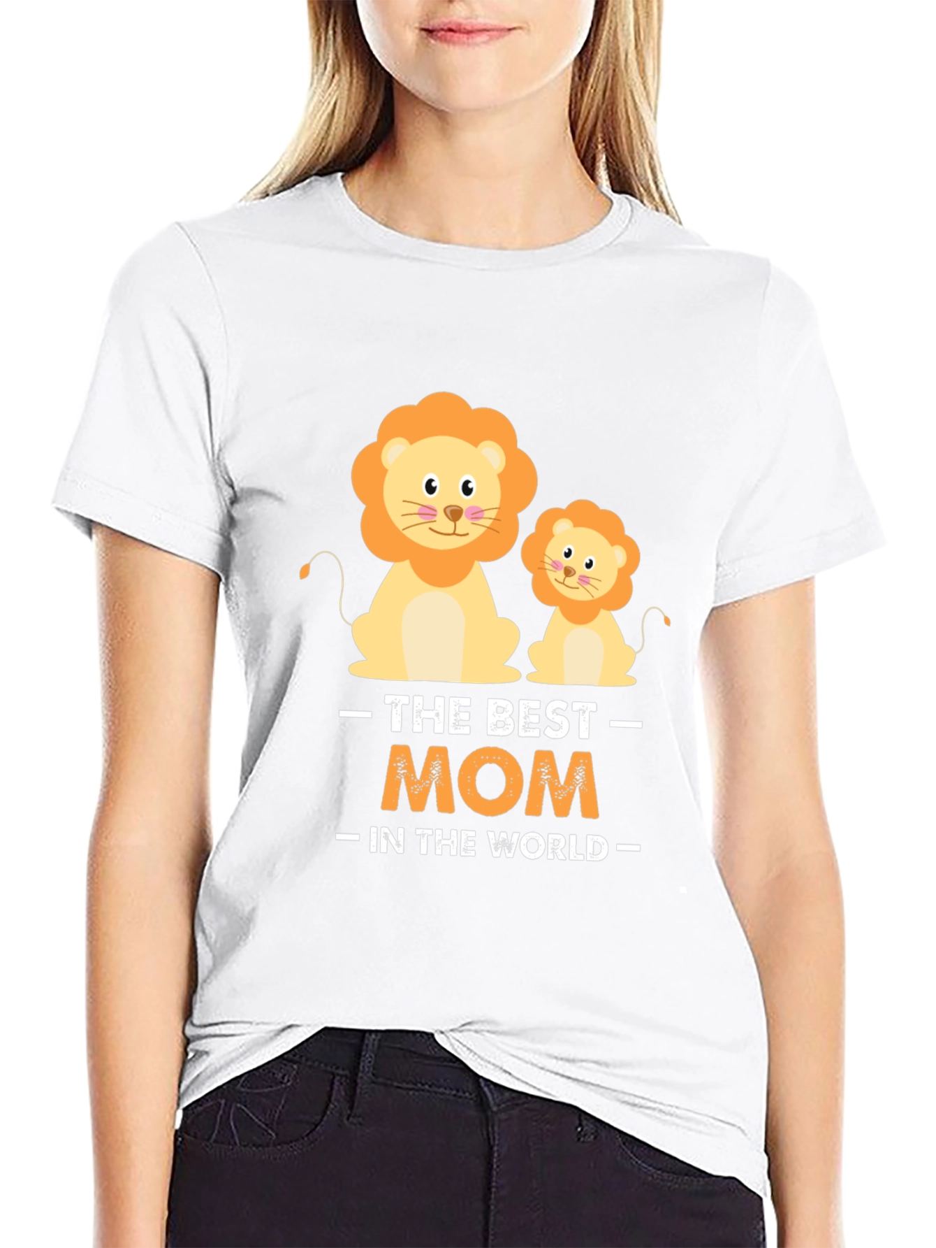 Best Mom in the World Lion Graphic Tee