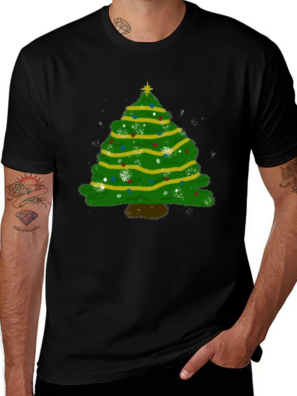 Christmas Tree Graphic Tee - Holiday Season