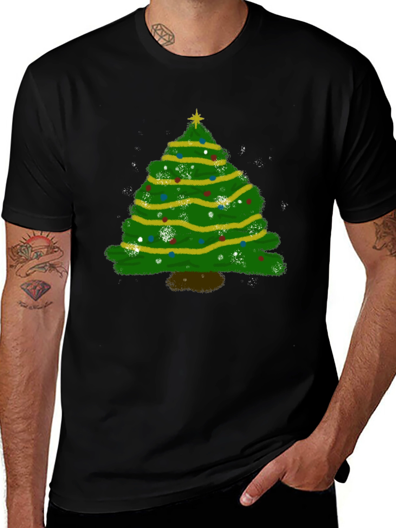 Christmas Tree Graphic Tee - Holiday Season