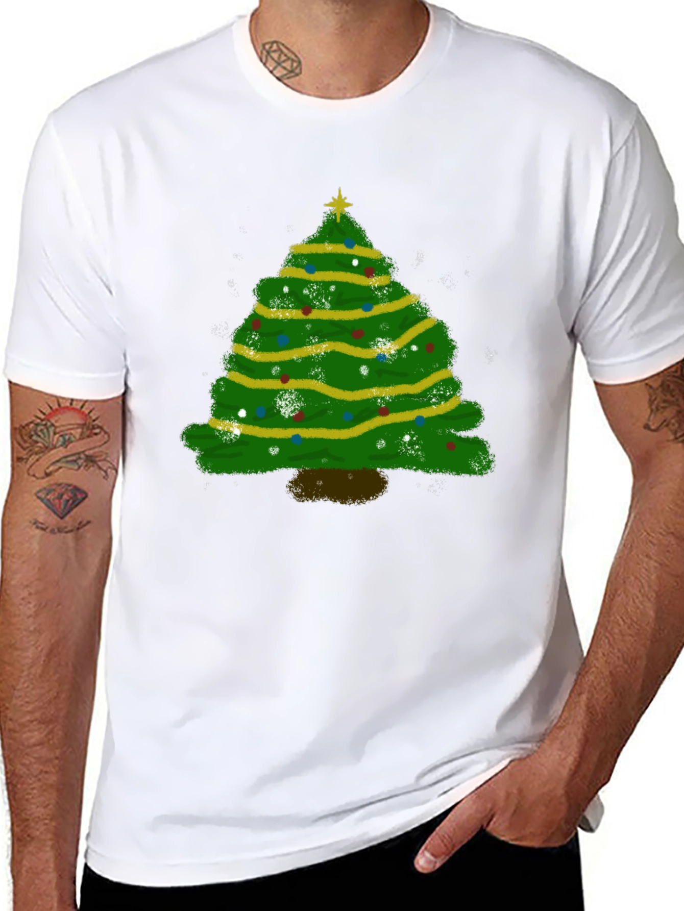 Christmas Tree Graphic Tee - Holiday Season