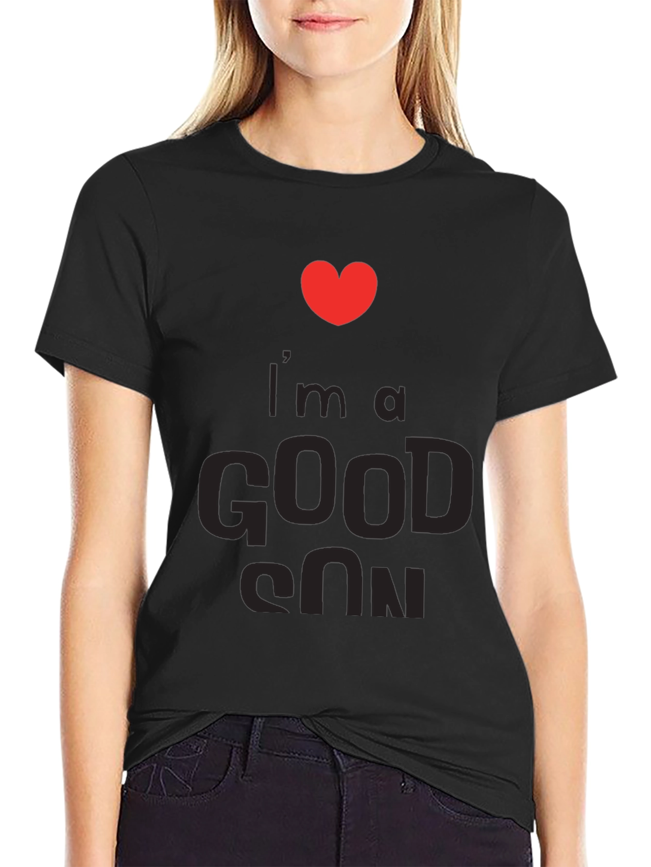 I Love My Son Graphic Tee - Black