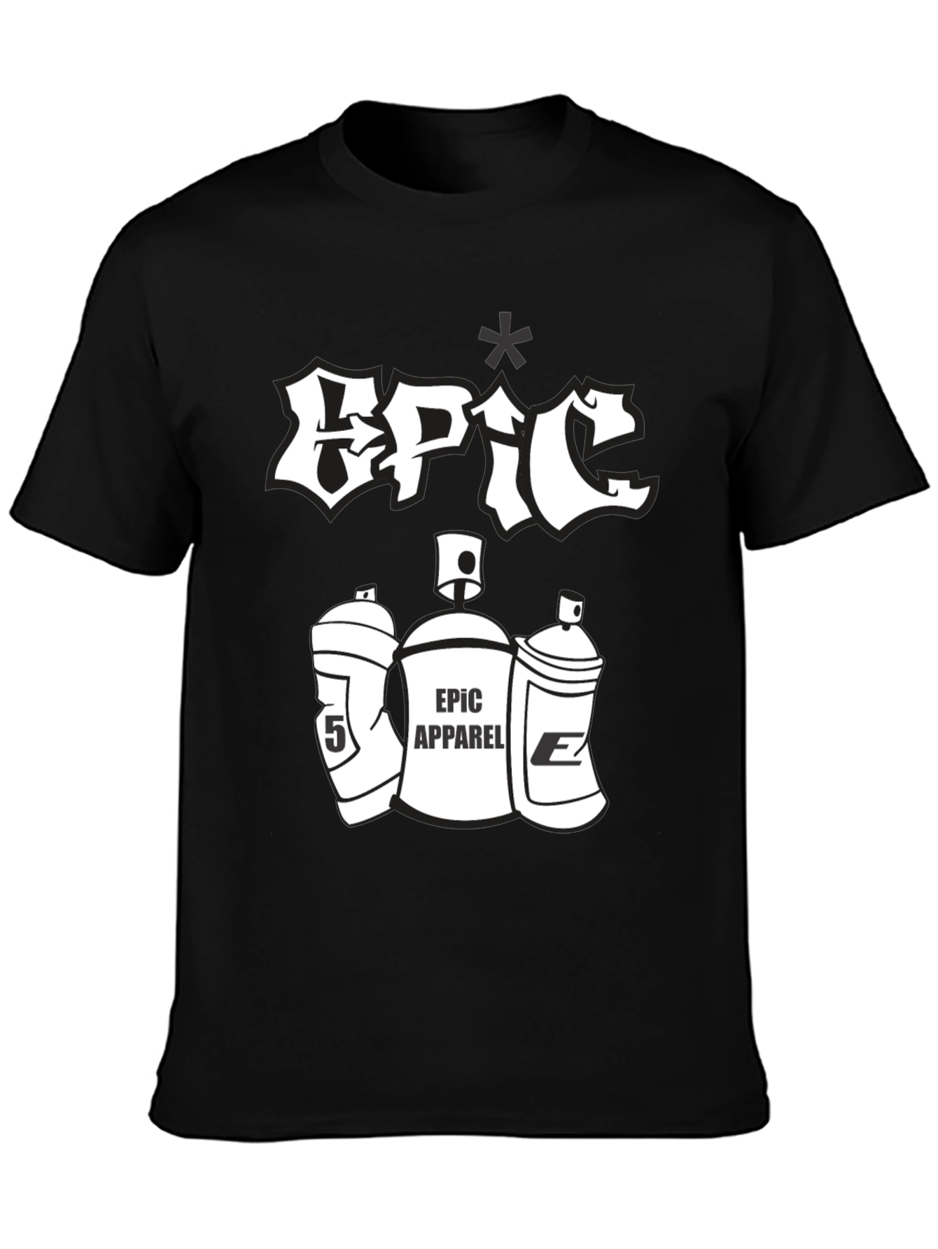 Epic Apparel Black Graphic Tee