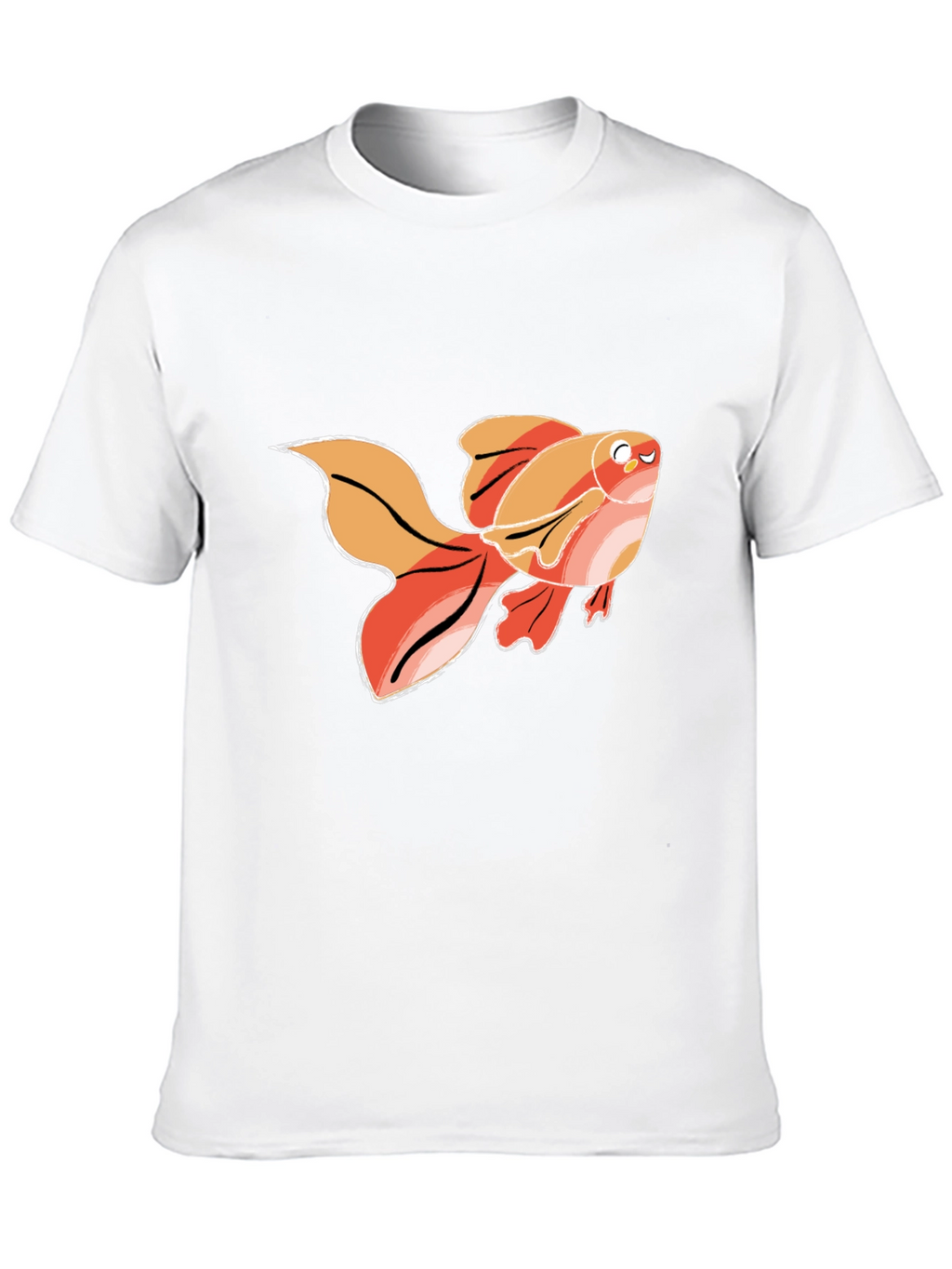 Goldfish Graphic T-Shirt - Black Cotton Tee