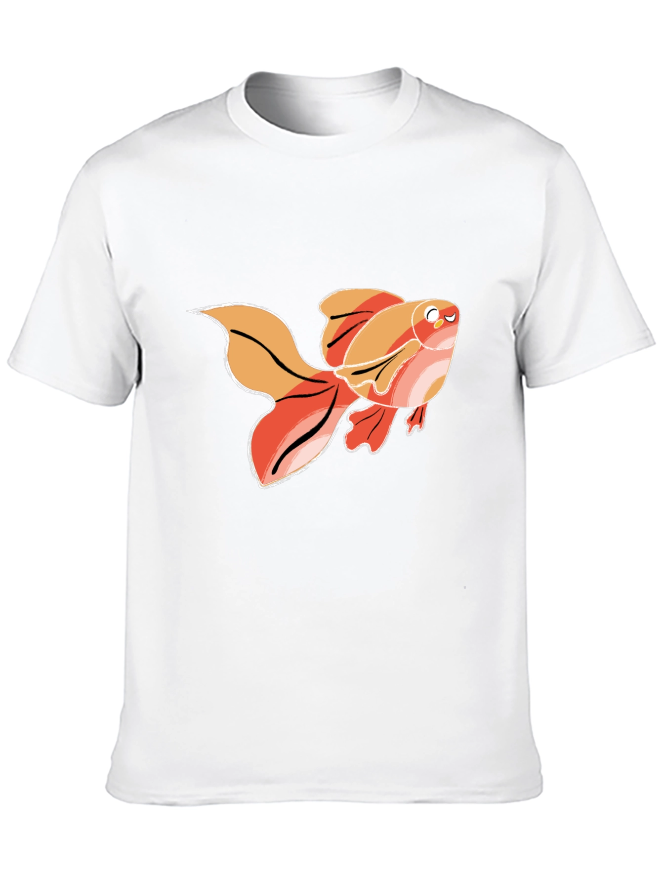 Goldfish Graphic T-Shirt - Black Cotton Tee