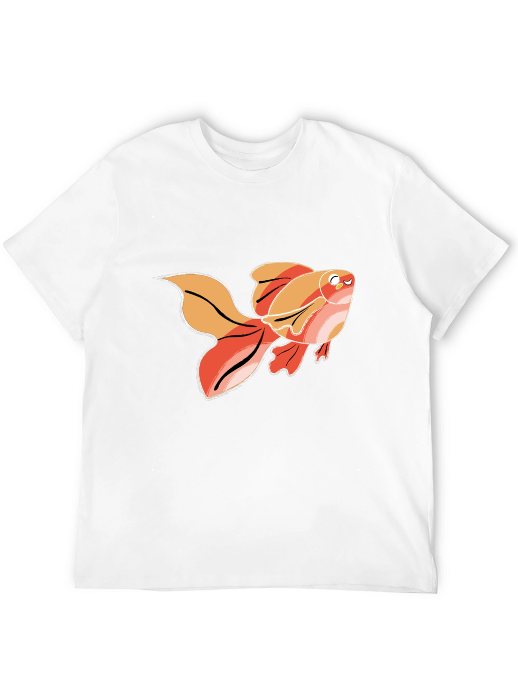 Goldfish Graphic T-Shirt - Black Cotton Tee