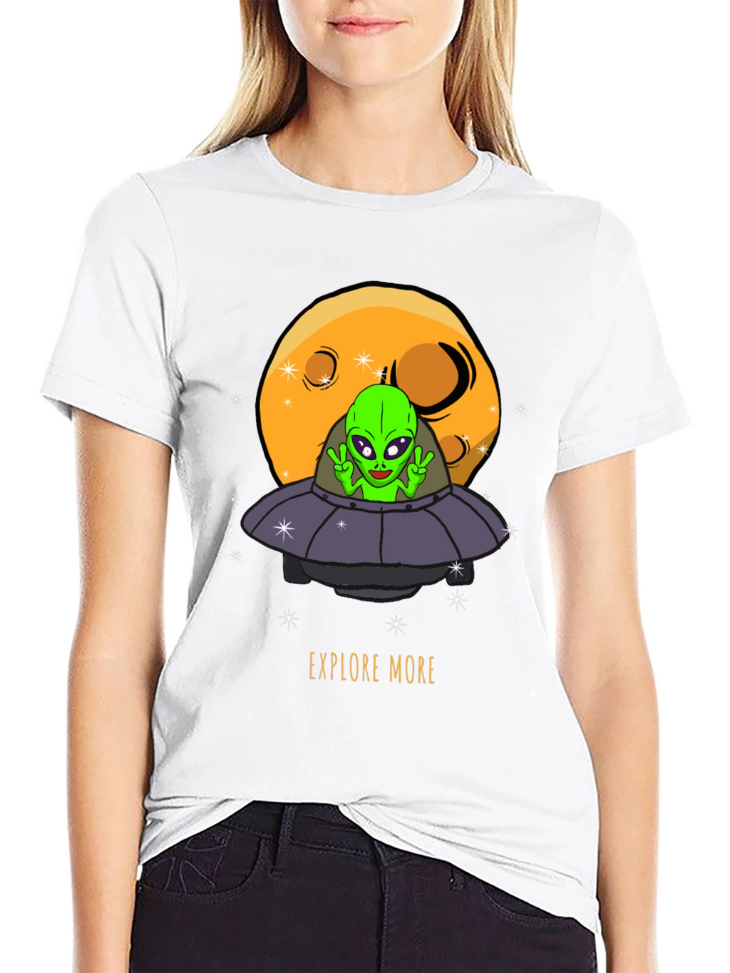 Explore More Alien UFO Graphic T-Shirt
