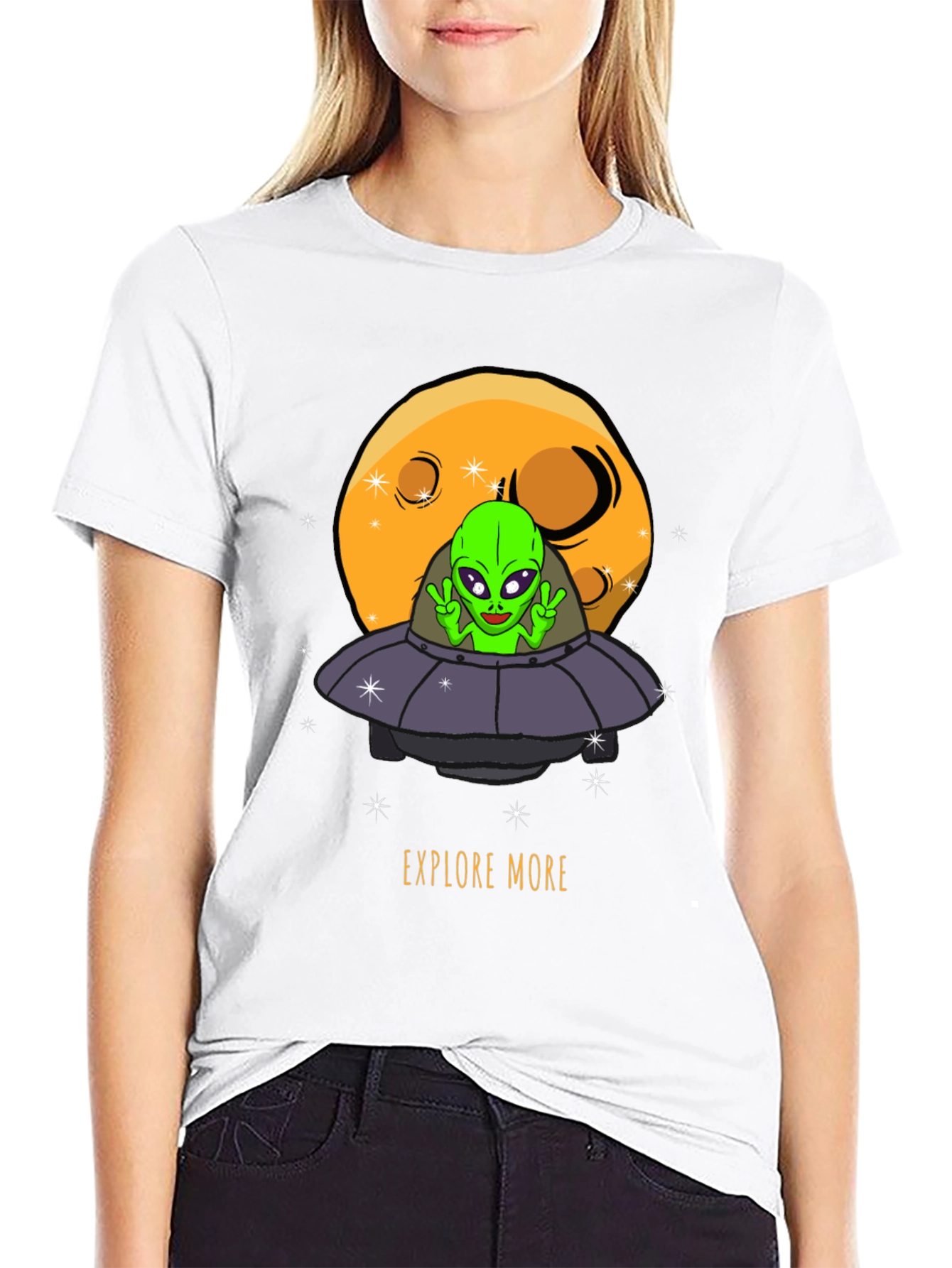 Explore More Alien UFO Graphic T-Shirt