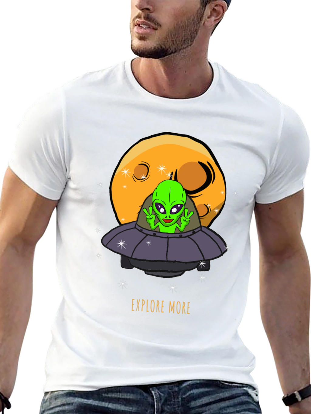 Explore More Alien UFO Graphic T-Shirt