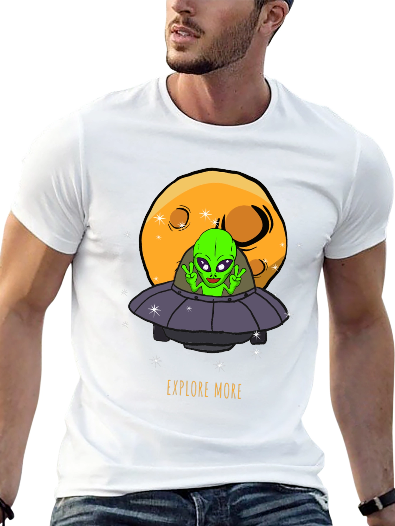 Explore More Alien UFO Graphic T-Shirt