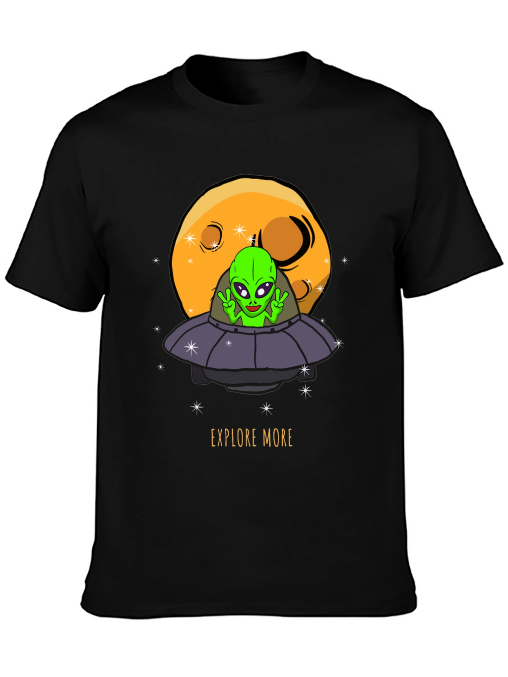 Explore More Alien UFO Graphic T-Shirt