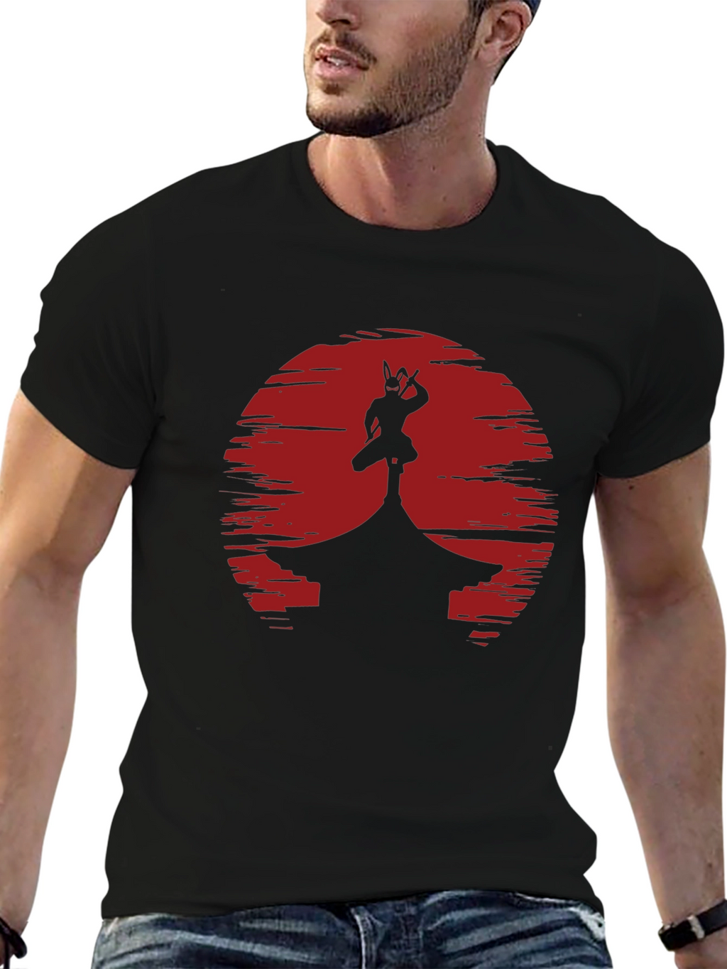 Samurai Sunset T-Shirt - Black