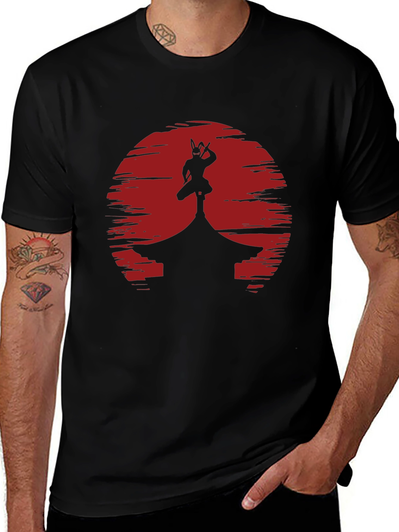 Samurai Sunset T-Shirt - Black