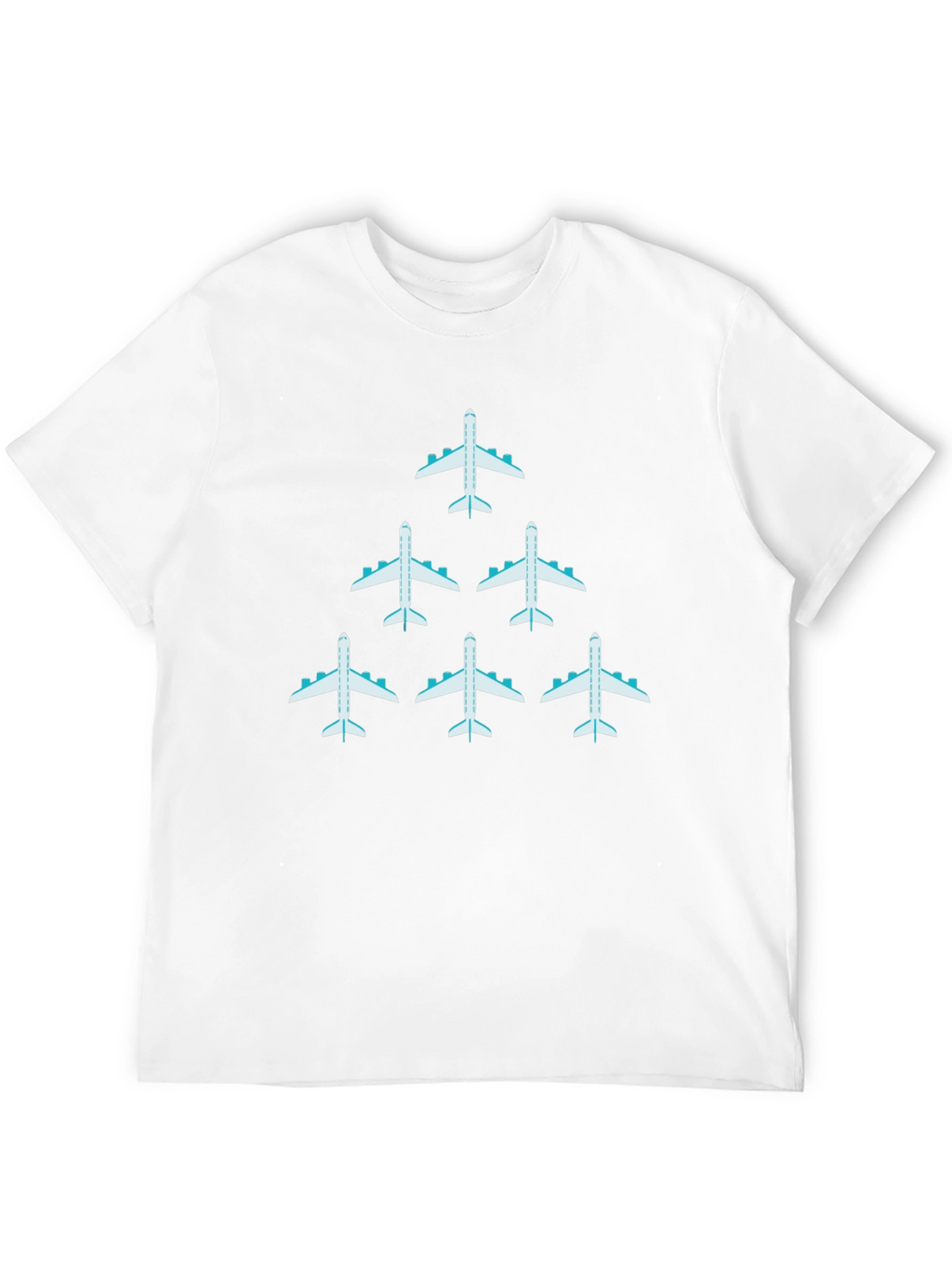 Airplane Graphic Print Mens Black T-Shirt
