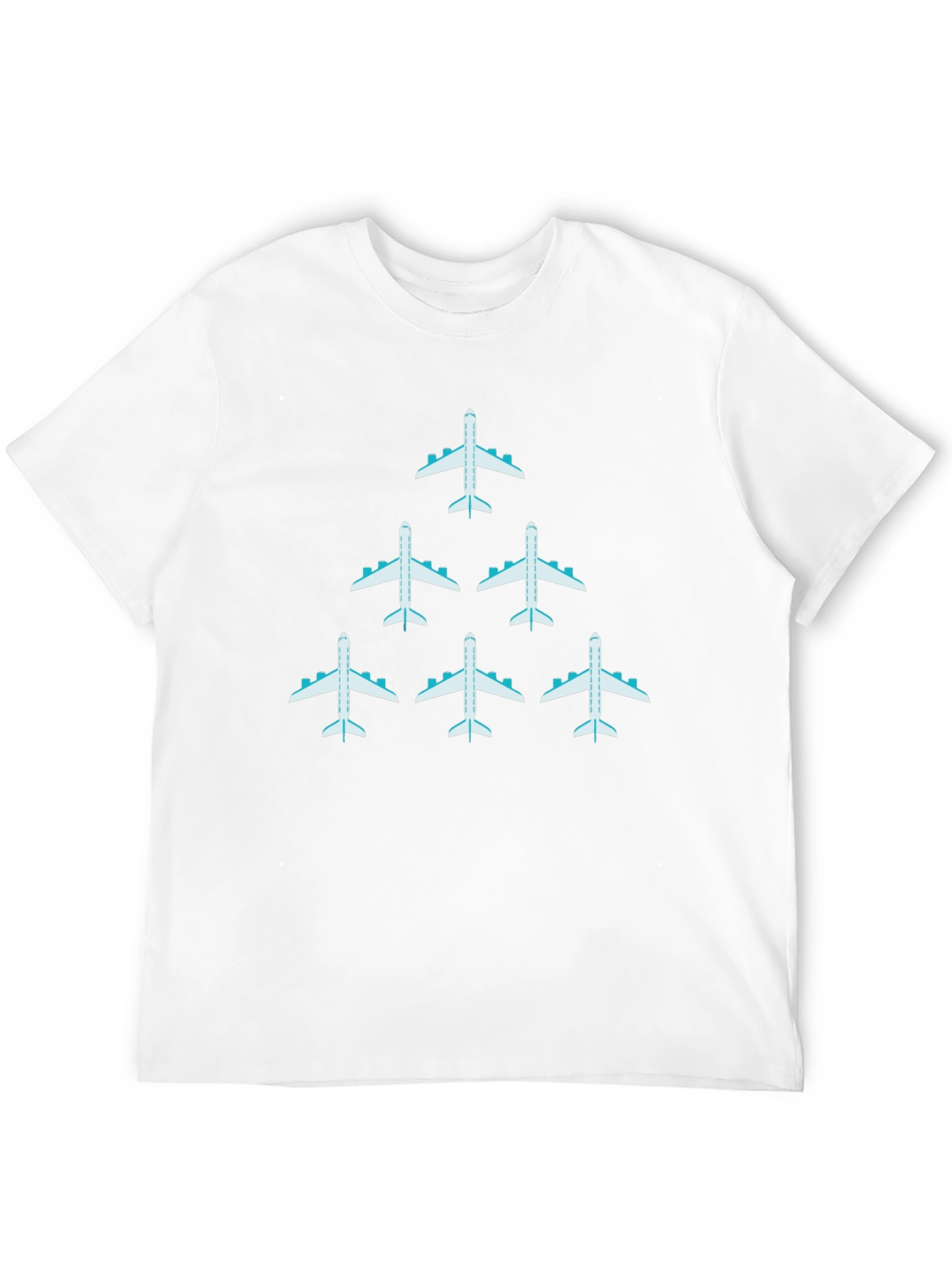 Airplane Graphic Print Mens Black T-Shirt