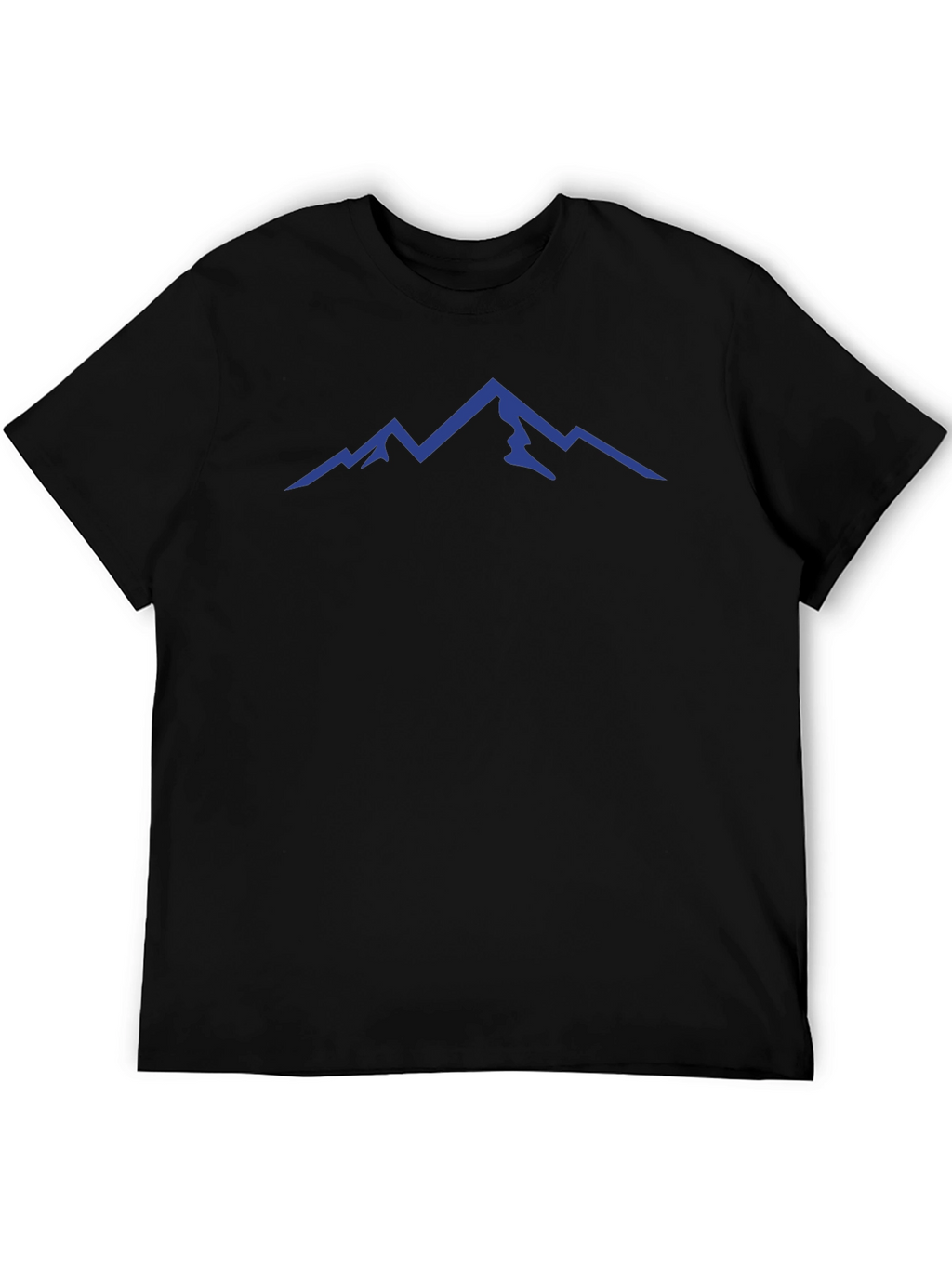 Mens Black T-Shirt with Mountain Peak Design