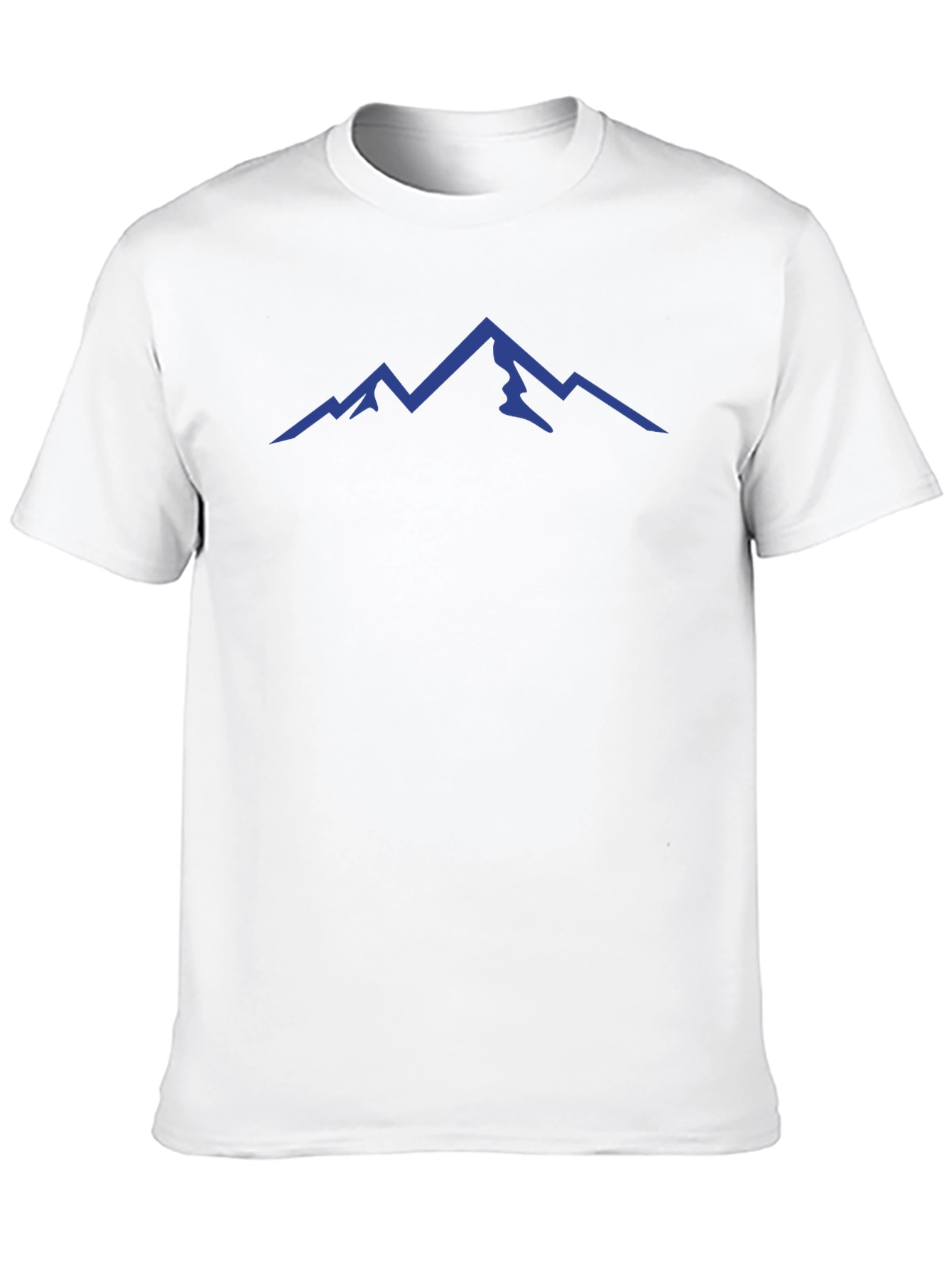Mens Black T-Shirt with Mountain Peak Design