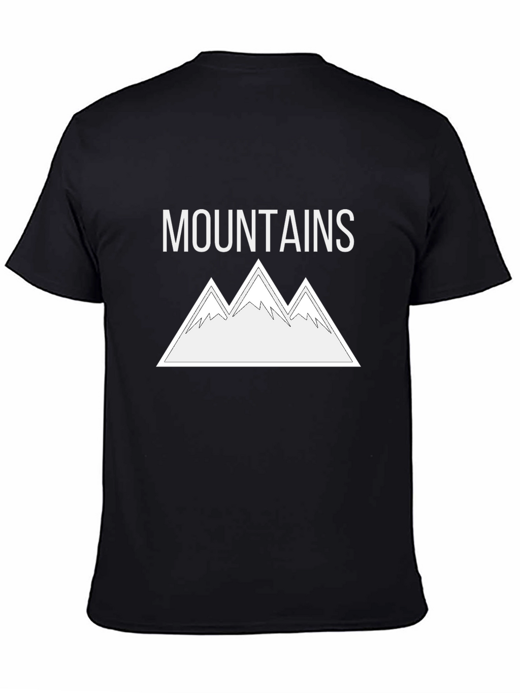 Mountains Graphic Tee - Stylish Black Cotton T-Shirt