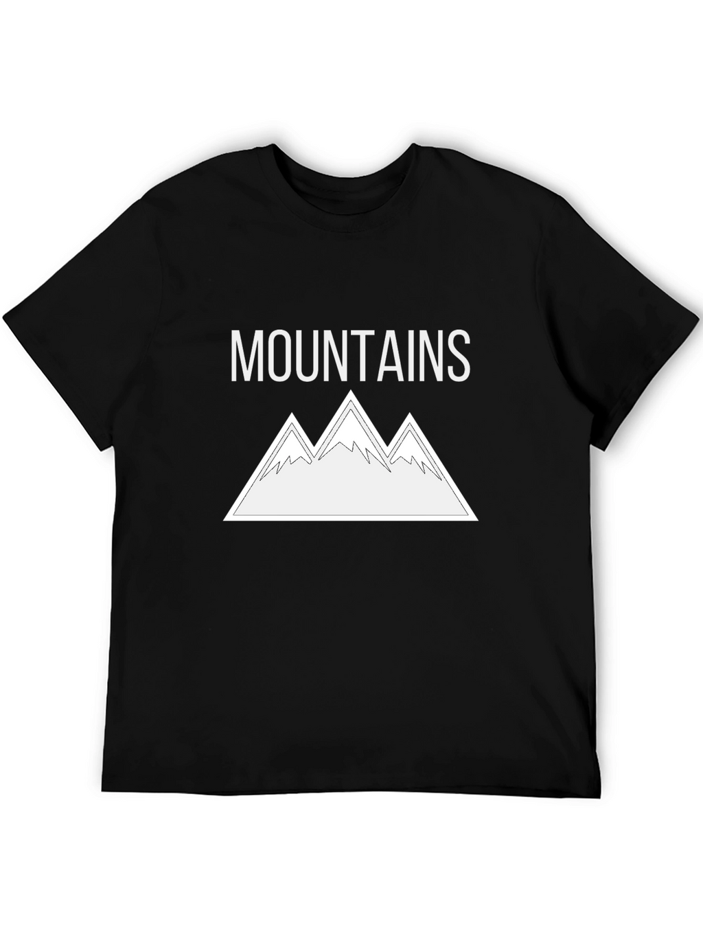 Mountains Graphic Tee - Stylish Black Cotton T-Shirt
