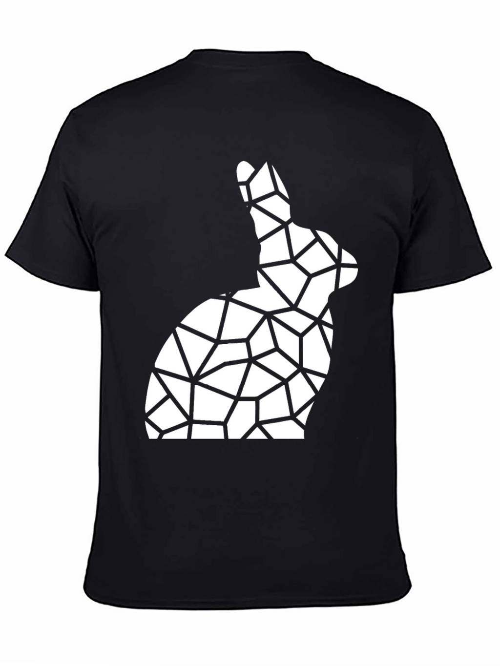 Geometric Bunny Graphic Print Tee