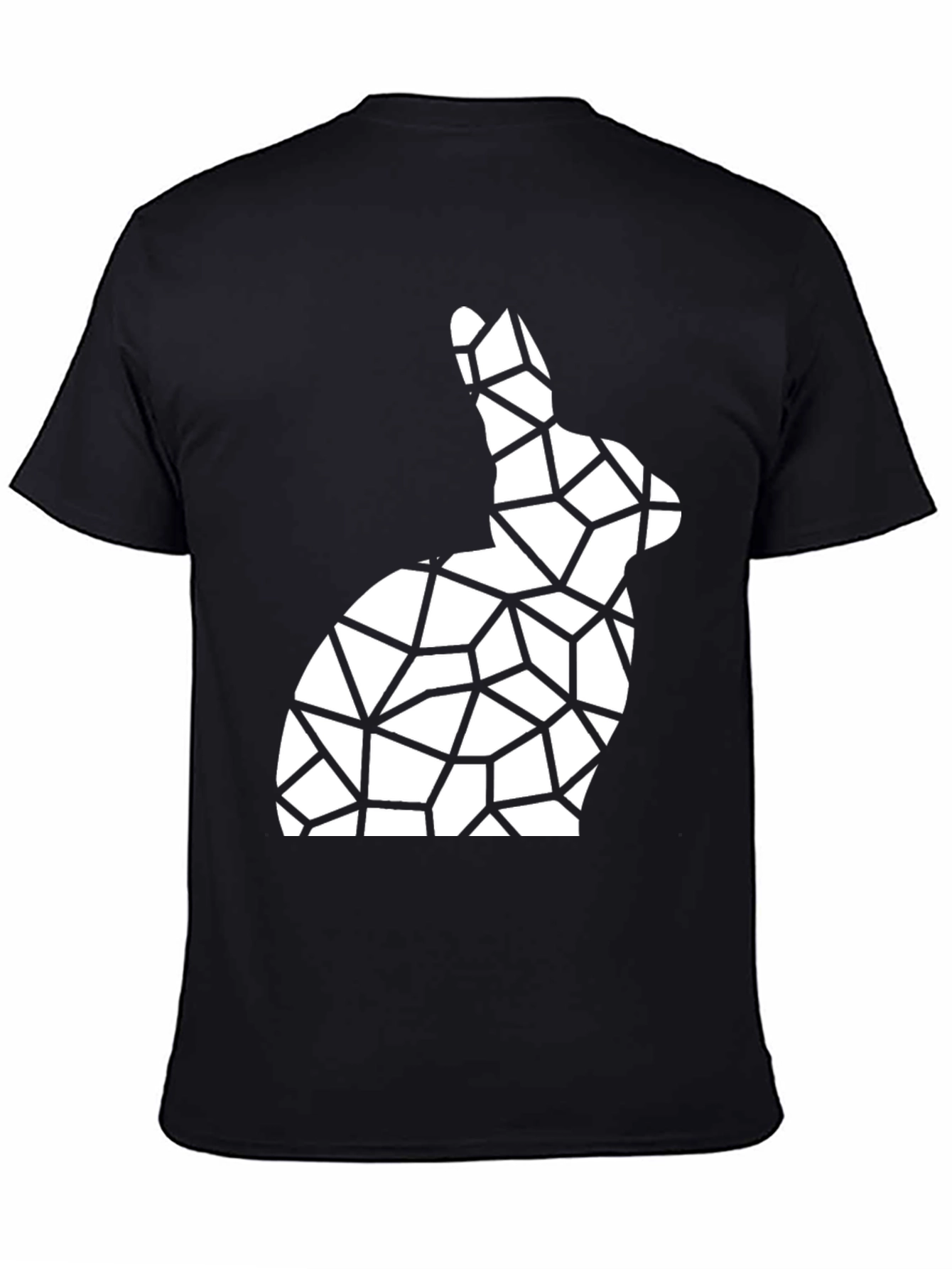 Geometric Bunny Graphic Print Tee