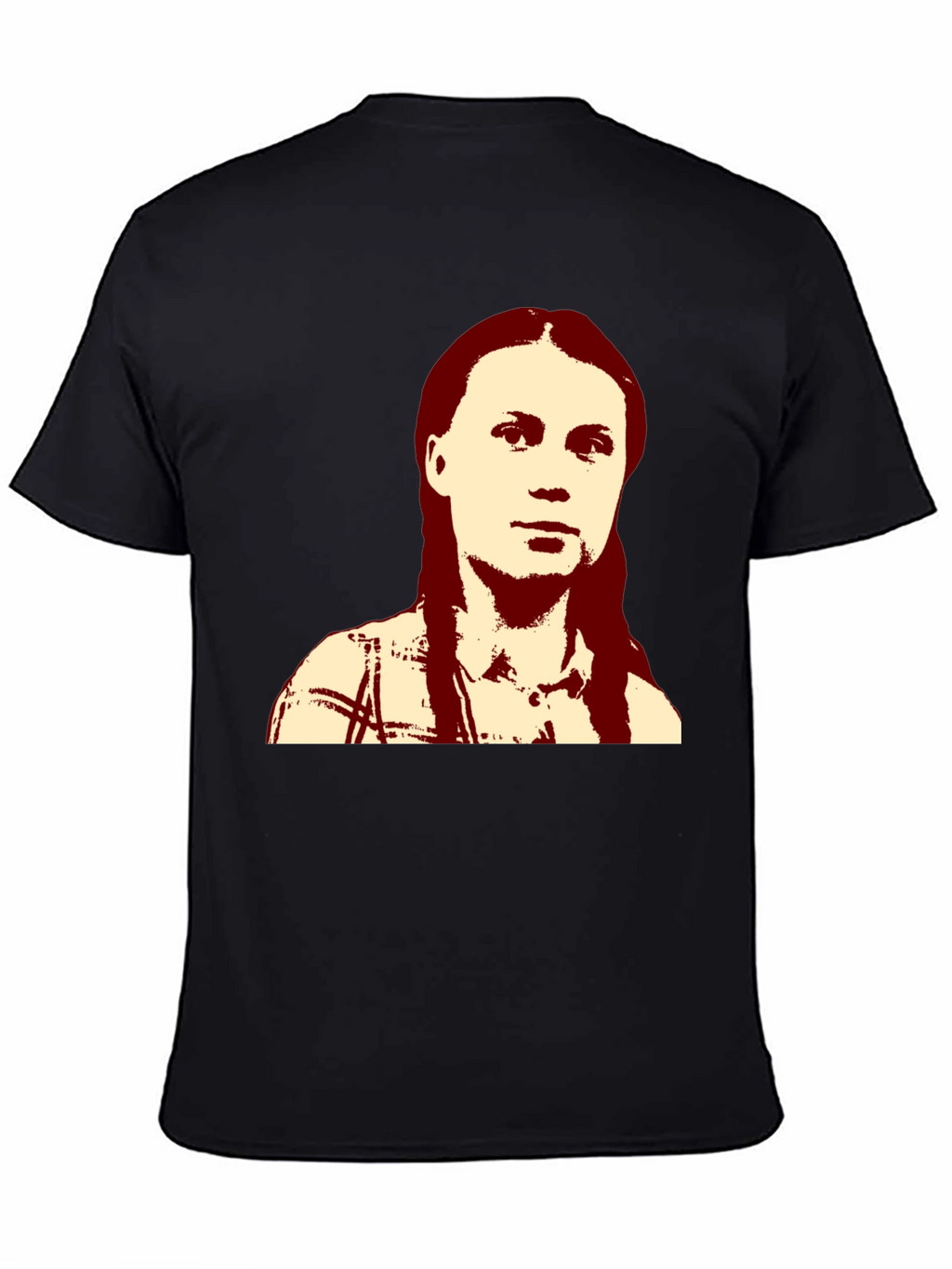 Greta Thunberg Portrait Black T-Shirt