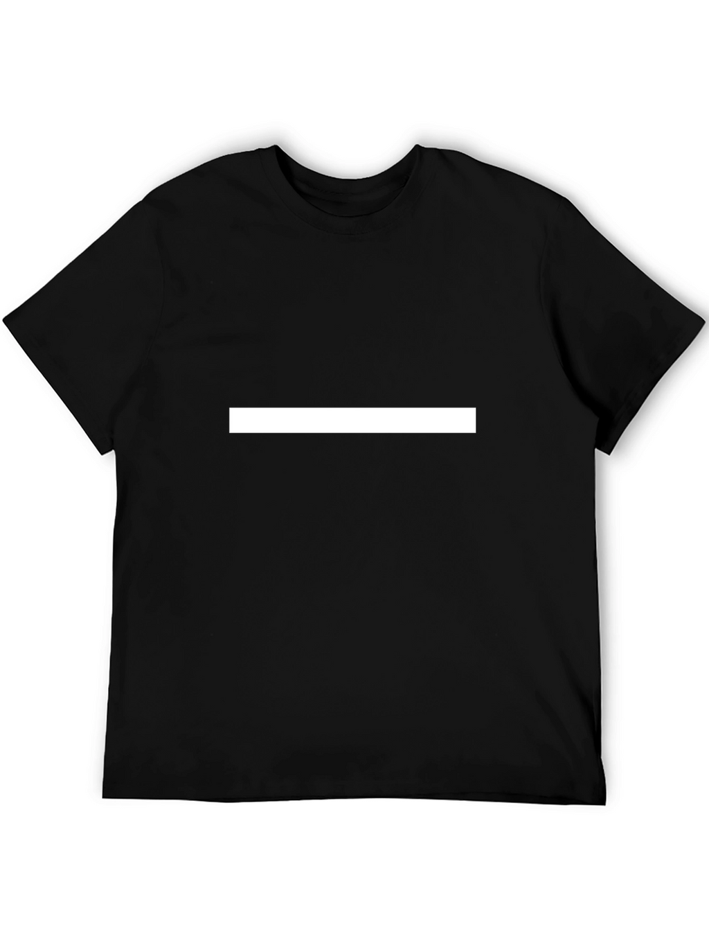 Minimalist Black T-Shirt with White Stripe