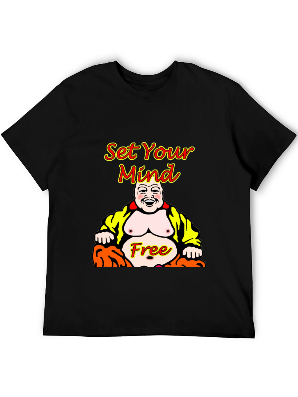 Set Your Mind Free Buddha Graphic T-Shirt