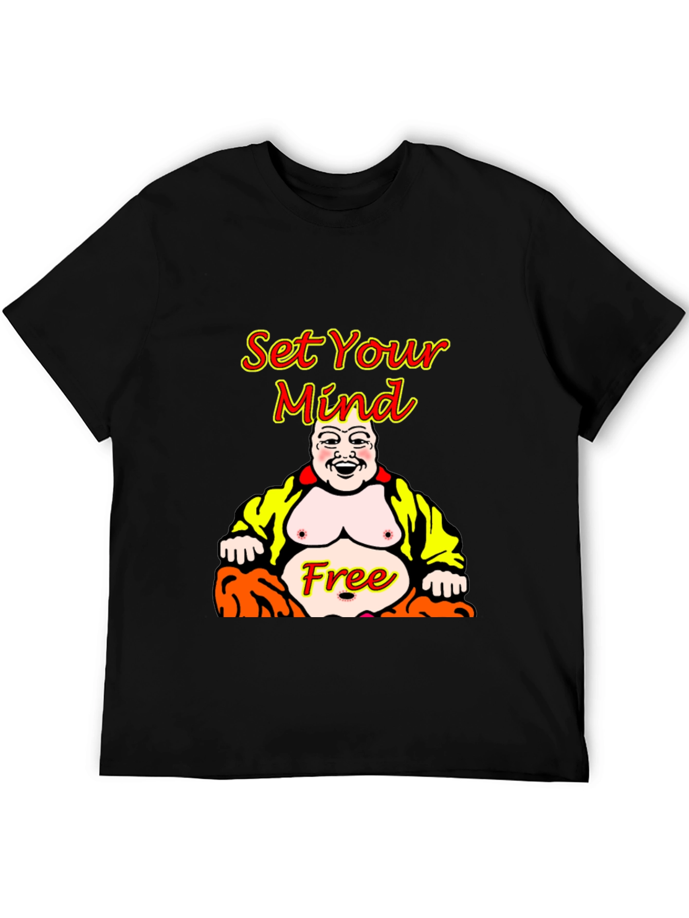 Set Your Mind Free Buddha Graphic T-Shirt