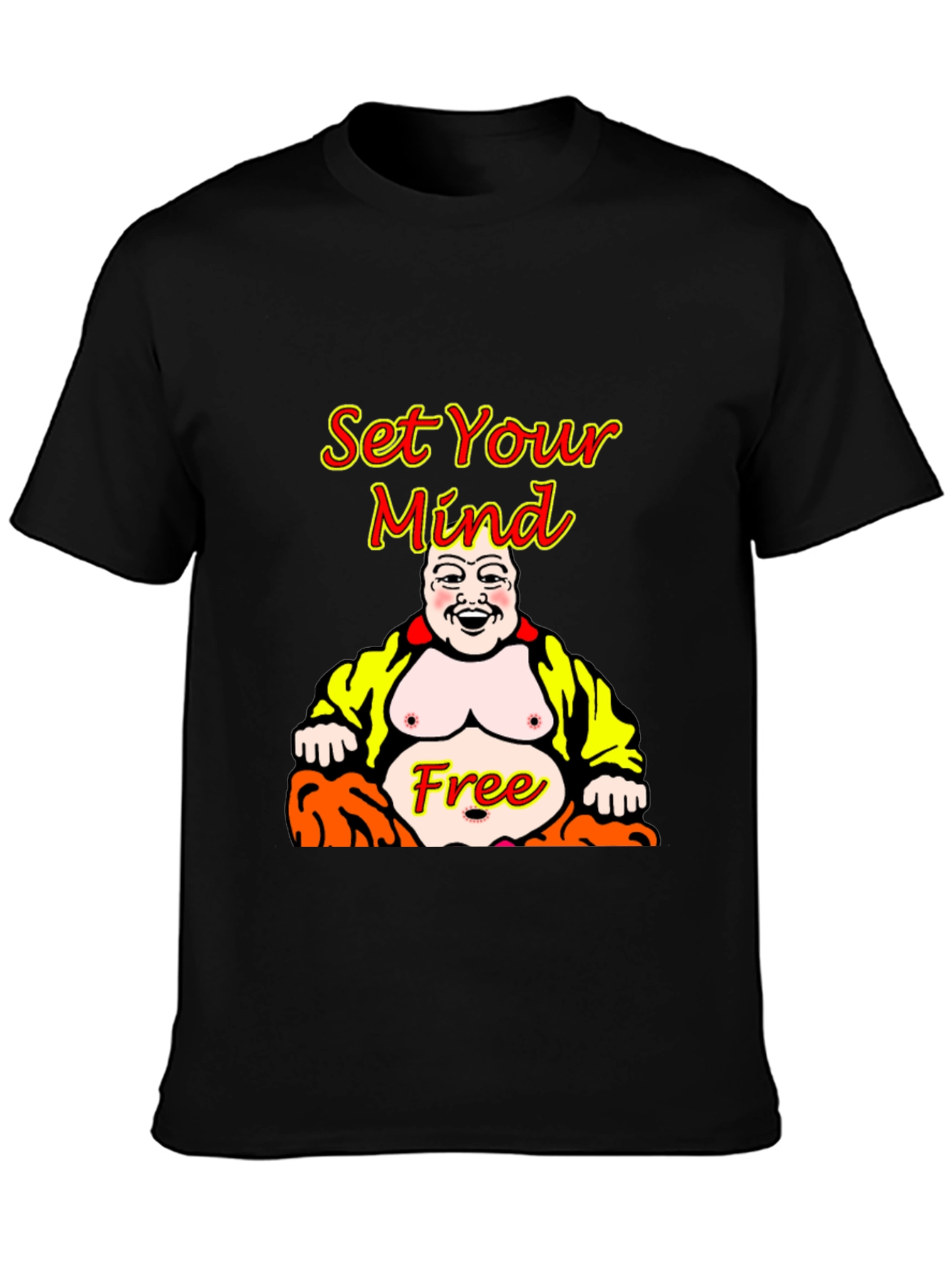 Set Your Mind Free Buddha Graphic T-Shirt