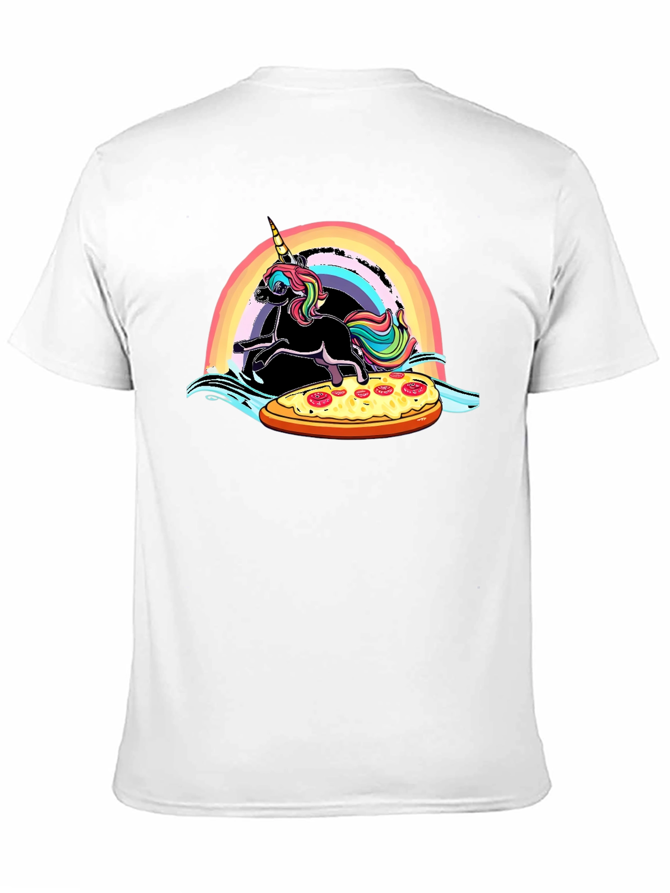 Unicorn Pizza Rainbow Graphic Tee