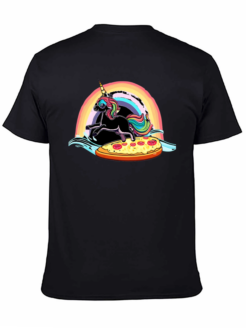 Unicorn Pizza Rainbow Graphic Tee