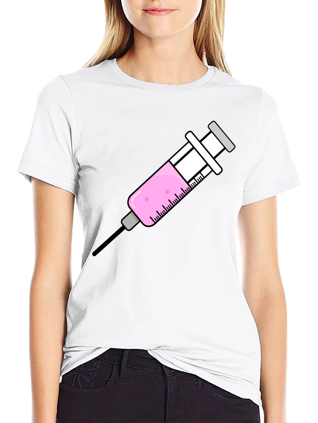 Syringe Graphic Tee - Novelty Design