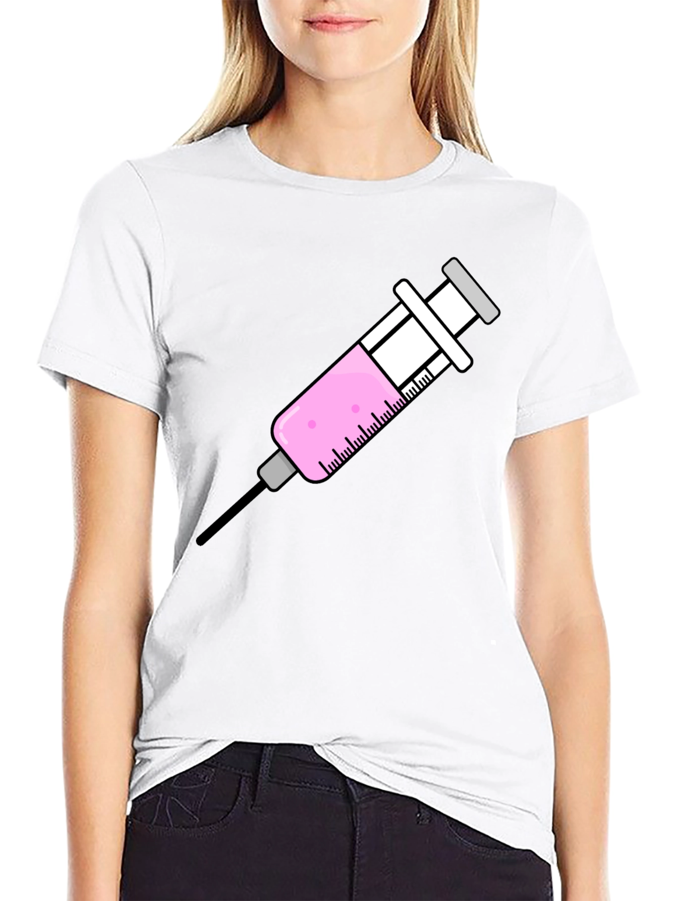 Syringe Graphic Tee - Novelty Design