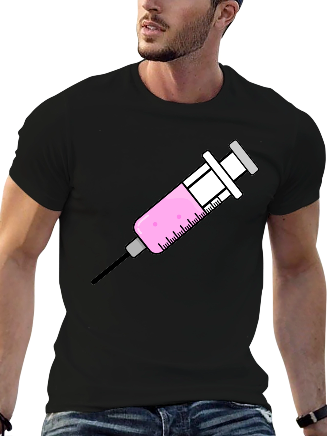 Syringe Graphic Tee - Novelty Design