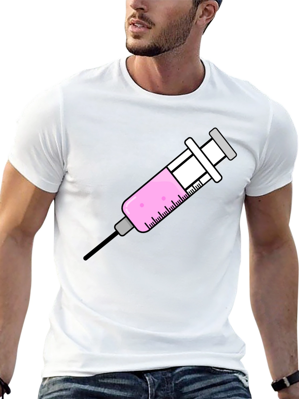 Syringe Graphic Tee - Novelty Design