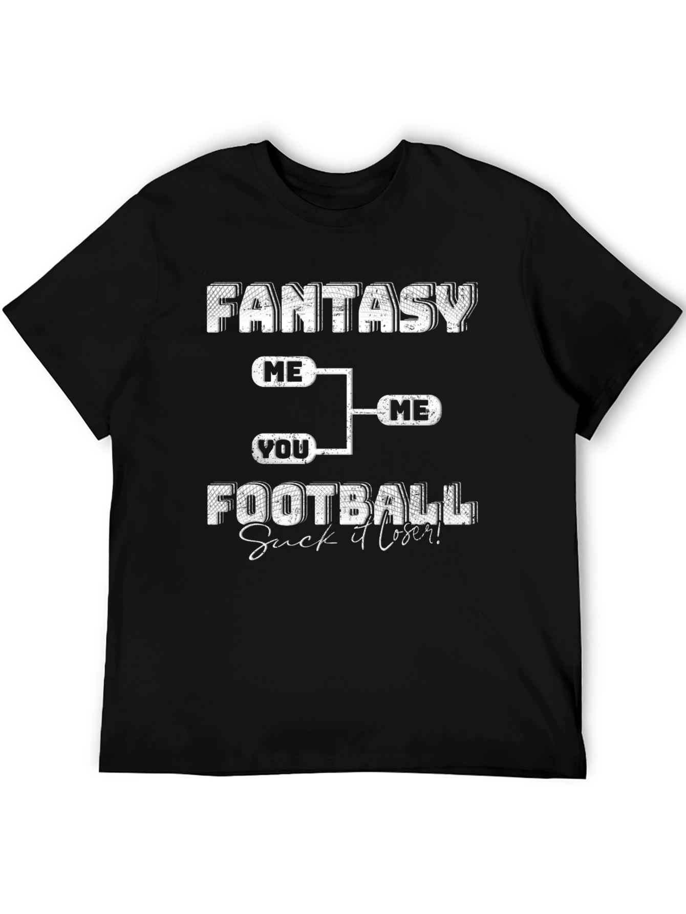Fantasy Football Loser T-Shirt -  Black Cotton Tee