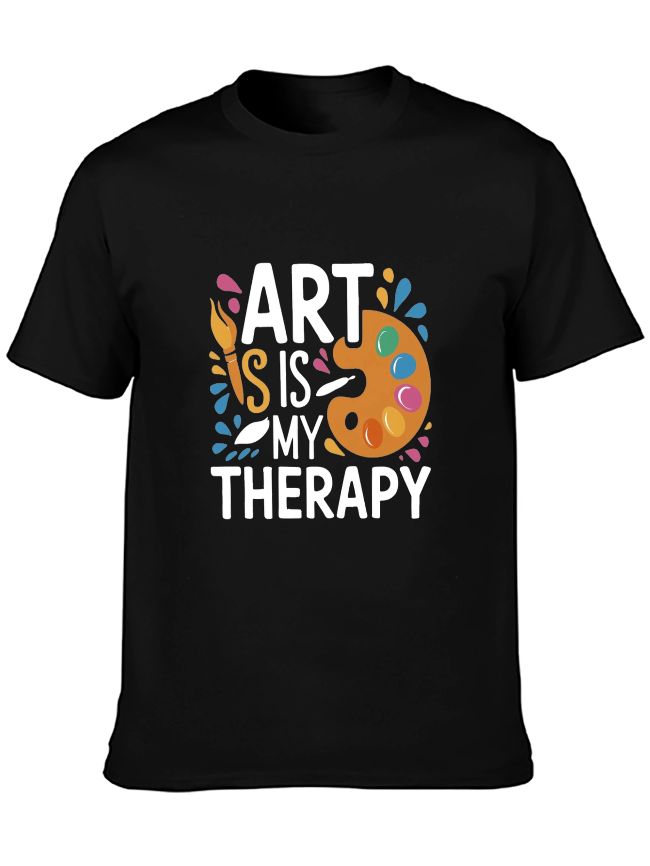 Art is My Therapy T-Shirt - Black Creative Comfortable