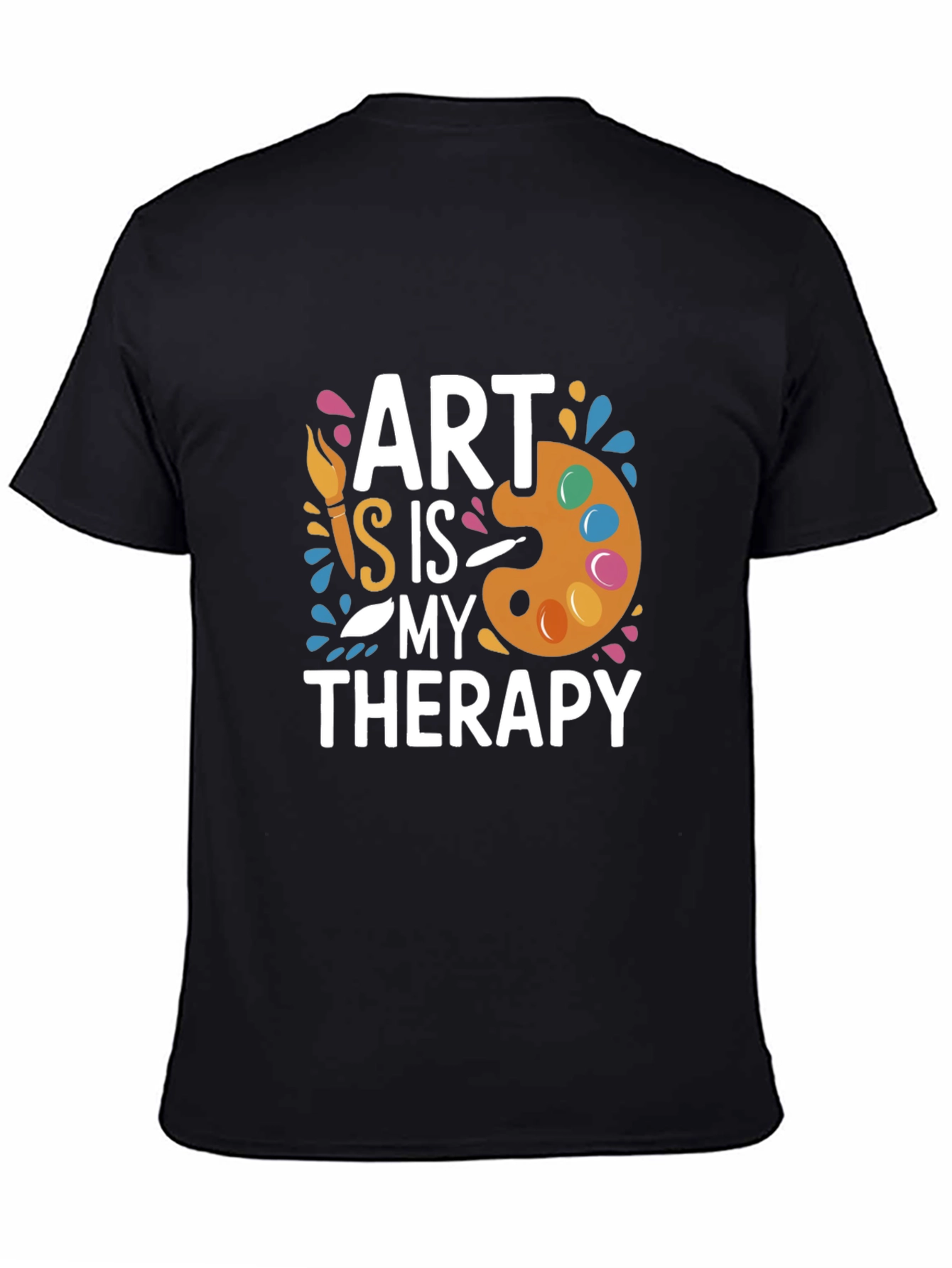 Art is My Therapy T-Shirt - Black Creative Comfortable