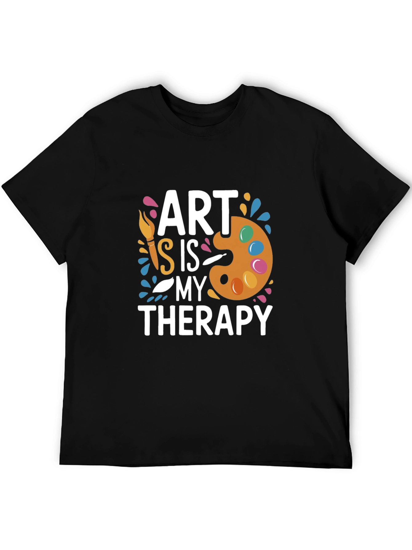 Art is My Therapy T-Shirt - Black Creative Comfortable