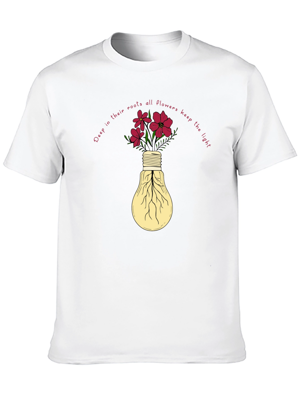 Floral Lightbulb Graphic Tee - Deep Roots Design