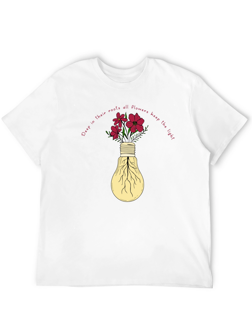Floral Lightbulb Graphic Tee - Deep Roots Design