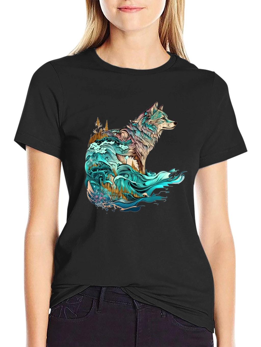 Wolf Spirit Graphic Tee - Nature Inspired Design